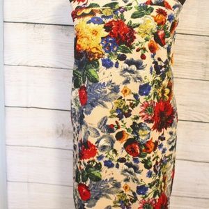 NWOT Bright Floral M Pixley Lined Pencil Skirt